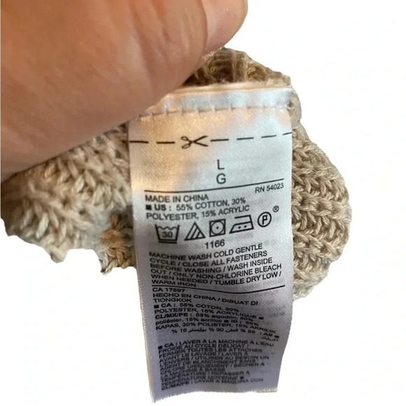 old navy  striped tan and white coastal knit flare sleeve - Picture 14 of 15